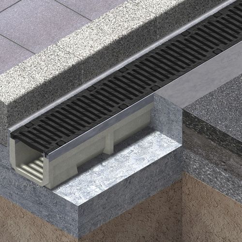 ステンレススチール製排水溝 - CIVIL - S series - ULMA Architectural Solutions  - スロット / グレーチング付き / 地面用