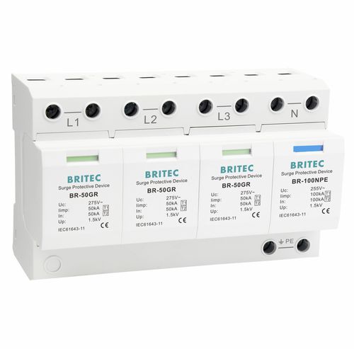 タイプ1避雷器 - BR-50GR 3+1 series - Britec Electric Co., Ltd - タイプ2 / クラス I / クラス II