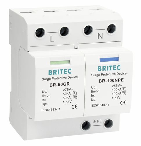 タイプ1避雷器 - BR-50GR 1+1 series - Britec Electric Co., Ltd - タイプ2 / クラス I / クラス II