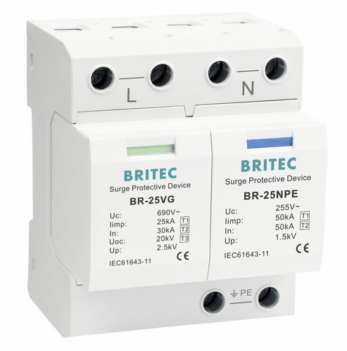 タイプ1避雷器 - BR-25VG 1+1 series - Britec Electric Co., Ltd - タイプ2 / タイプ3 / クラス I