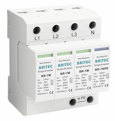 タイプ1サージ保護ユニット - BR-7M 3+1 series - Britec Electric Co., Ltd - タイプ2 / クラス I / クラス II