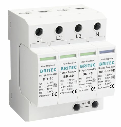 タイプ2避雷器 - BR-40 3+1 series - Britec Electric Co., Ltd - クラス II / 電気設備用 / 遠隔操作信号