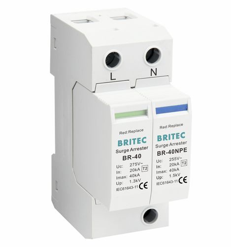 タイプ2避雷器 - BR-40 1+1 series - Britec Electric Co., Ltd - クラス II / 電気設備用 / 遠隔操作信号