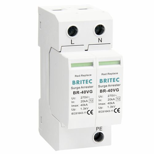 タイプ2避雷器 - BR-40VG 2P series - Britec Electric Co., Ltd - クラス II / 電気設備用 / 差し込み式
