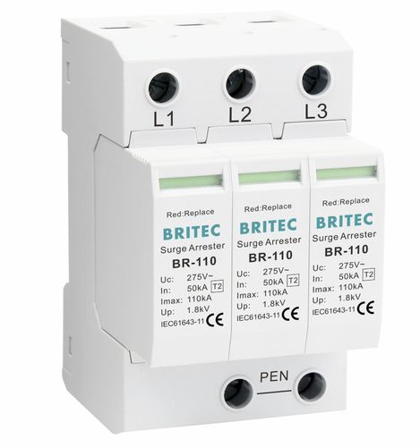 タイプ2サージ保護ユニット - BR-110 3P series - Britec Electric Co., Ltd - クラス II / 電気設備用 / 遠隔操作信号
