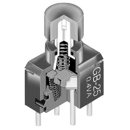 スプリング押しボタンスイッチ - GB series - NKK Switches - 防水 / 溶封 / PCB