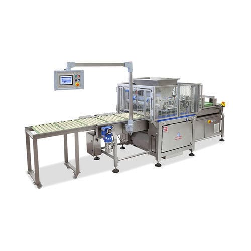 カッタ－付きビスケット製造ライン - COMBY PLUS 600 - Minipan S.r.l. Food Processing Machines - 押出装置付き / PLC制御