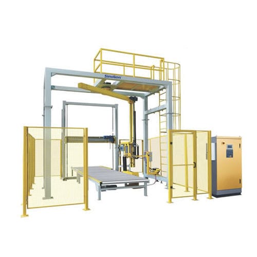 回転アーム式ストレッチ包装機 - R1800FZ-PL+FM1800 - SHANDONG  SINOLION  MACHINERY  CORP  LTD - 半自動 / 機械式ブレーキ付き / パレット用