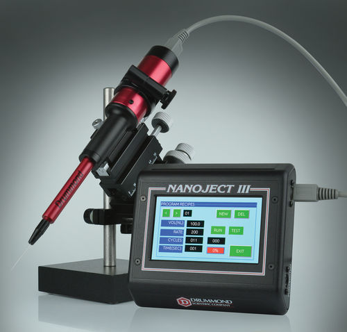 研究所用マイクロ インジェクター - Nanoject III  - Drummond Scientific Company - タッチパネル式 / プログラム可能 / 手動式
