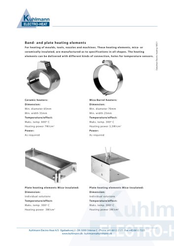 Band- and plate heating elements