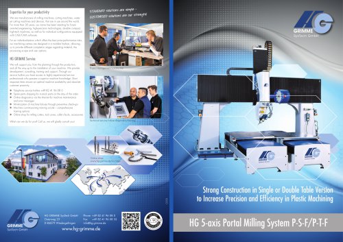 HG 5-axis Portal Milling System P-S-F/P-T-F