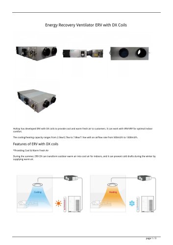 Energy Recovery Ventilator ERV with DX Coils