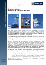 Special displacement system for holding and transporting sheet metal - 1