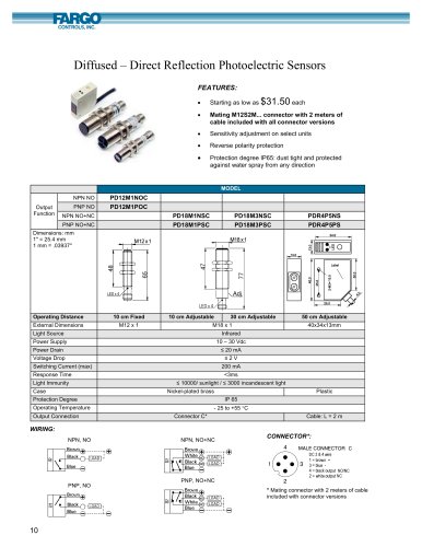 Diffused ? Direct Reflection Photoelectric Sensors