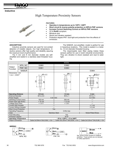 High Temperature Proximity Sensors