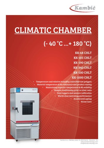 CLIMATIC CHAMBER (- 40 °C …+ 180 °C)