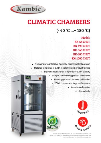 CLIMATIC CHAMBER (- 40 °C …+ 180 °C)