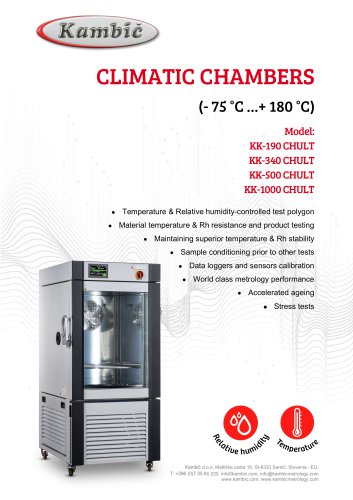 CLIMATIC CHAMBER (- 75 °C …+ 180 °C)