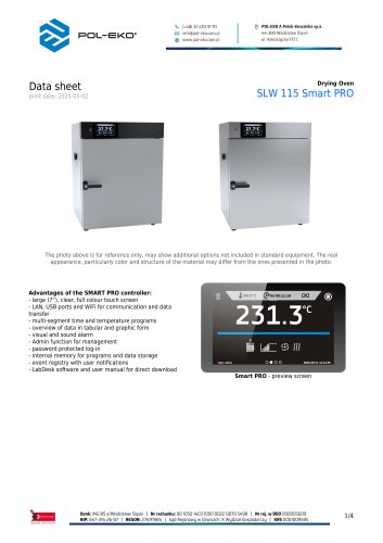 Drying Oven SLW 115 Smart PRO