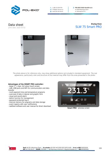 Drying Oven SLW 75 Smart PRO