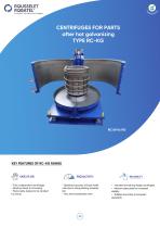 Centrifuges for parts after hot galvanizing type RC-KG-1