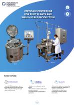Verticale centrifuge for pilot plants and small-scale production