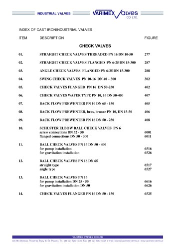 All Of Cast Iron Check Valves