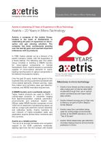 Axetris – 20 Years in Micro-Technology - 1