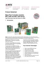 Mass Flow Controller modules MFC 2000 and MFC 2200 Series - 1