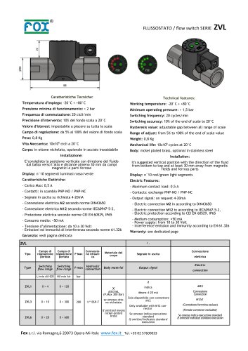 Electronic flow indicator ZVL