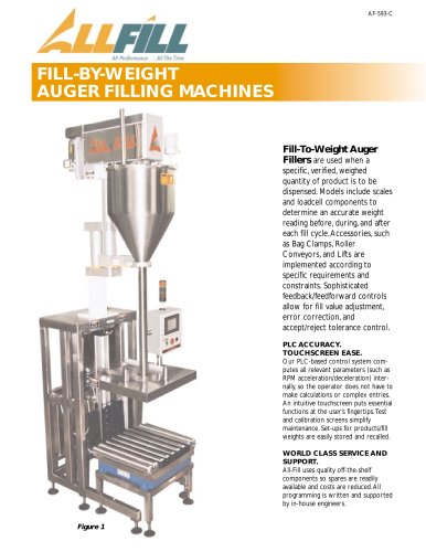 Model BD-SV Automatic Bulk and Dribble Servo driven Auger Filler