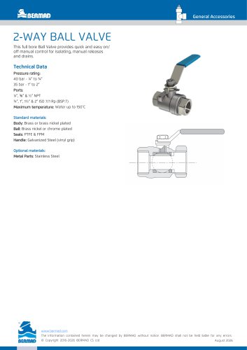 2‑WAY BALL VALVE