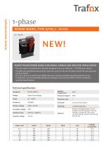 1-phase Power Transformers Product Sheet - 1