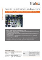 Ferrite transformers and reactors Product Sheet - 1