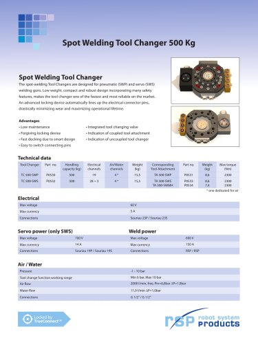 TC 500-SWP, Tool Changer up to 500 kg