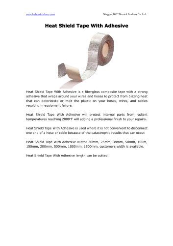 BSTFLEX HEAT SHIELD TAPE WITH ADHESIVE