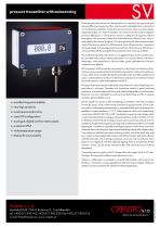 CRESSTO - SV series - datasheet - differential low pressure transmitter with autozeroing - 1