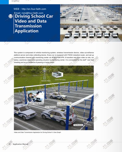 Driving school cars Video and data transmission application