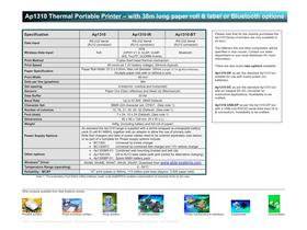 AP1310 Portable Thermal Printer with Bluetooth options - 2