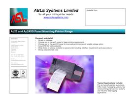 AP25 & AP24XS Panel Mounting Printer Range - 1