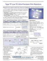 Type TF Low TC Ultra-Precision Film Resistors -1