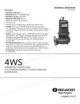 BRJ4WS R2 4WS Submersible Sewage Pump 4? Flanged Discharge, 3? Solids Handling Wastewater-1