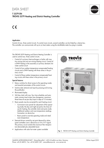 TROVIS 5579 Heating and District Heating Controller