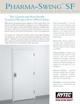 Pharma-Swing SF : Single swinging Fiberglass door - 1