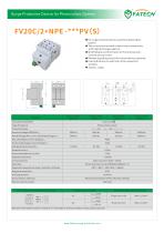 FATECH surge arrester FV20C/2+NPE-1000PV S for protection of PV solar system