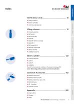 Complete catalogue -lifting columns and electric cylinders- for the new control generation MultiControl II-5