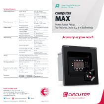 computer MAX, Power Factor Relay: op features, accuracy and technology - 1