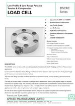 Low Profile & Low Range Pancake Tension & Compression LOAD CELL DSCRC Series - 1