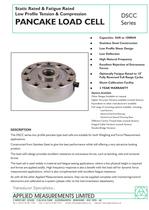 Static Rated & Fatigue Rated Low Profile Tension & Compression PANCAKE LOAD CELL DSCC Series - 1