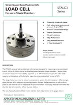 Strain Gauge Based Submersible LOAD CELL For use in Triaxial Chambers STALC3 Series - 1